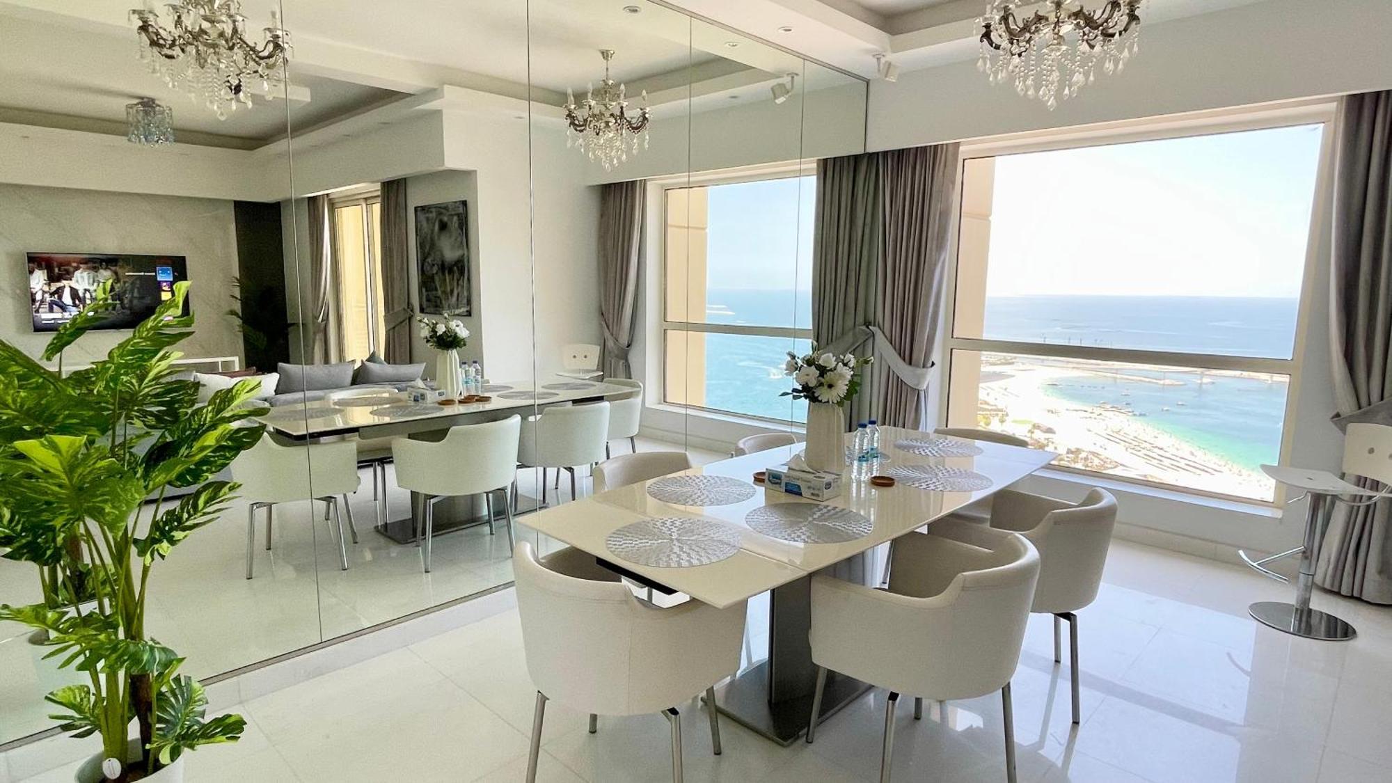 Jbr Beachfront Luxe Apartment All Rooms Sea Facing ดูไบ ภายนอก รูปภาพ